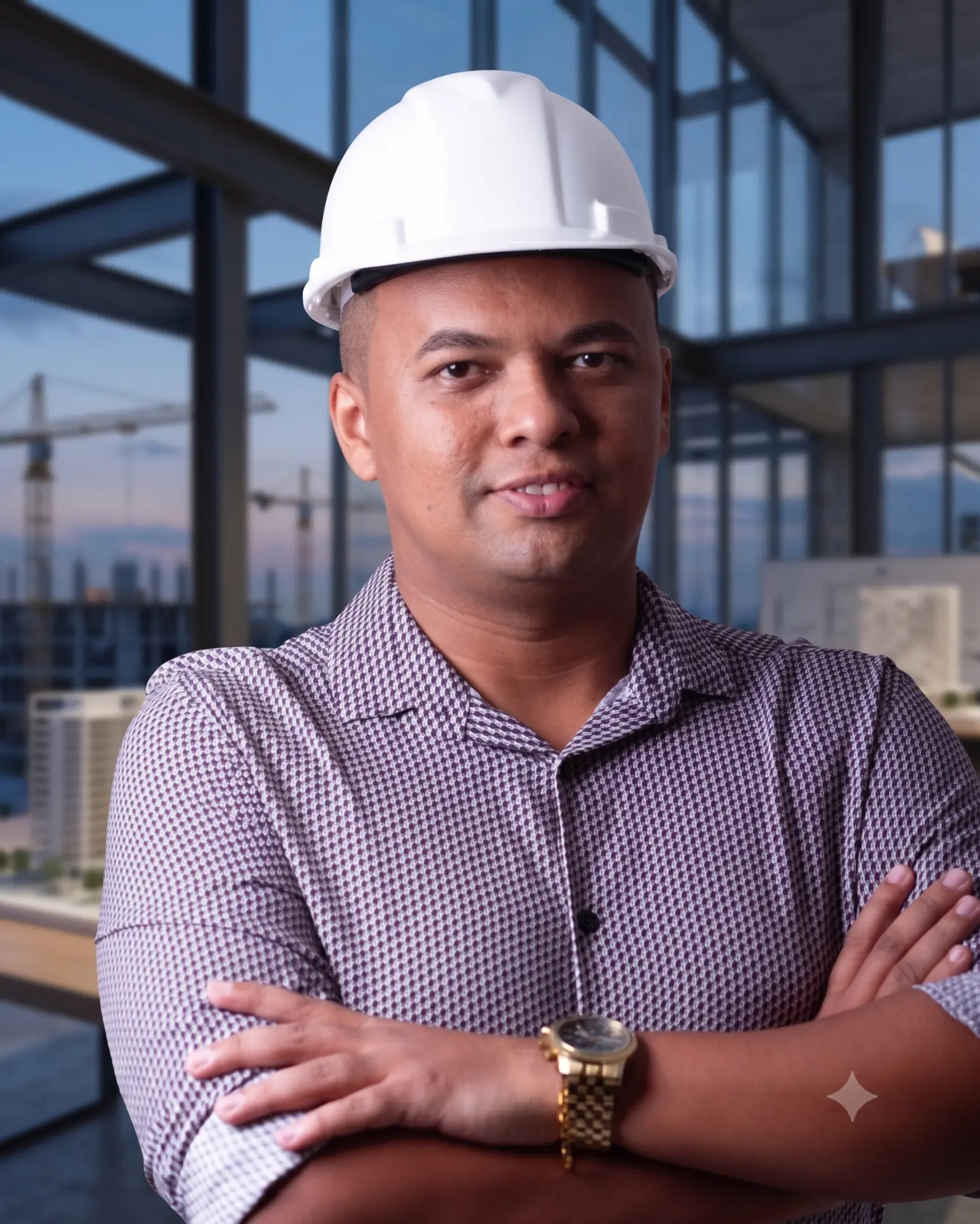 Engenheiro civil em vistoria de imóvel